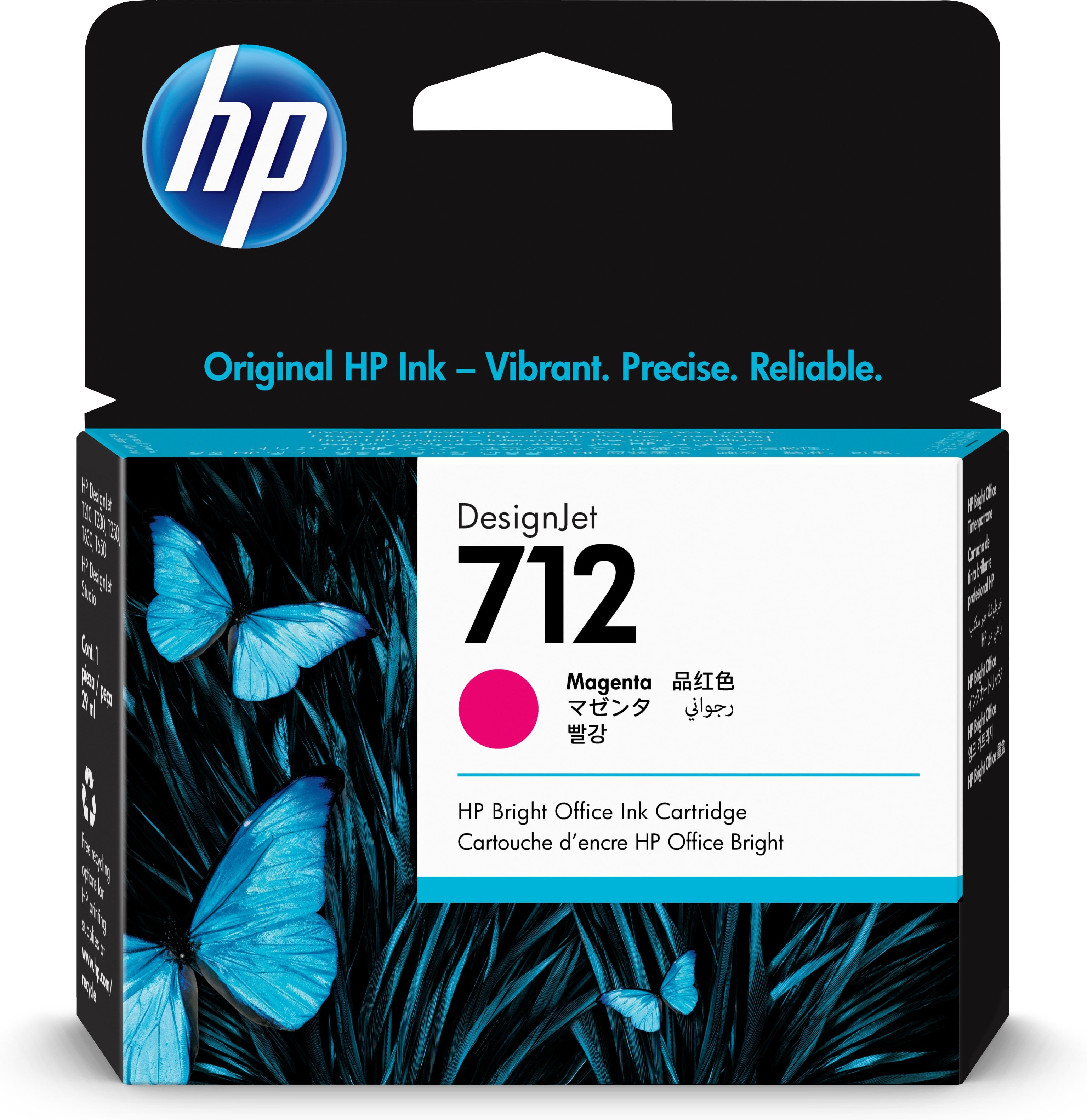 Tinta HP 712, 3ED68A, Magenta 29ml CARHPD4920
