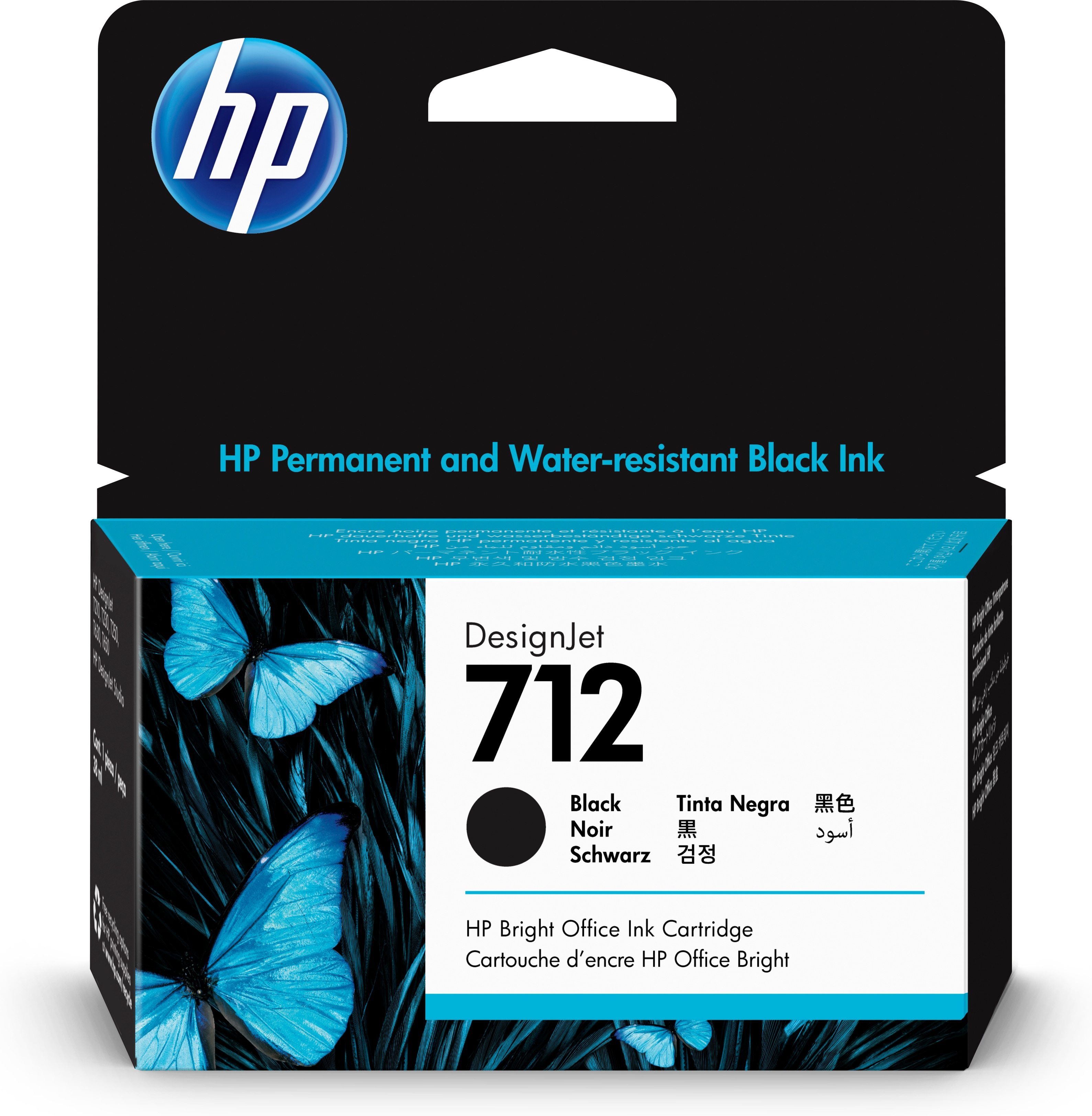 Tinta HP 712, 3ED70A, Negro 38ml CARHPD4930
