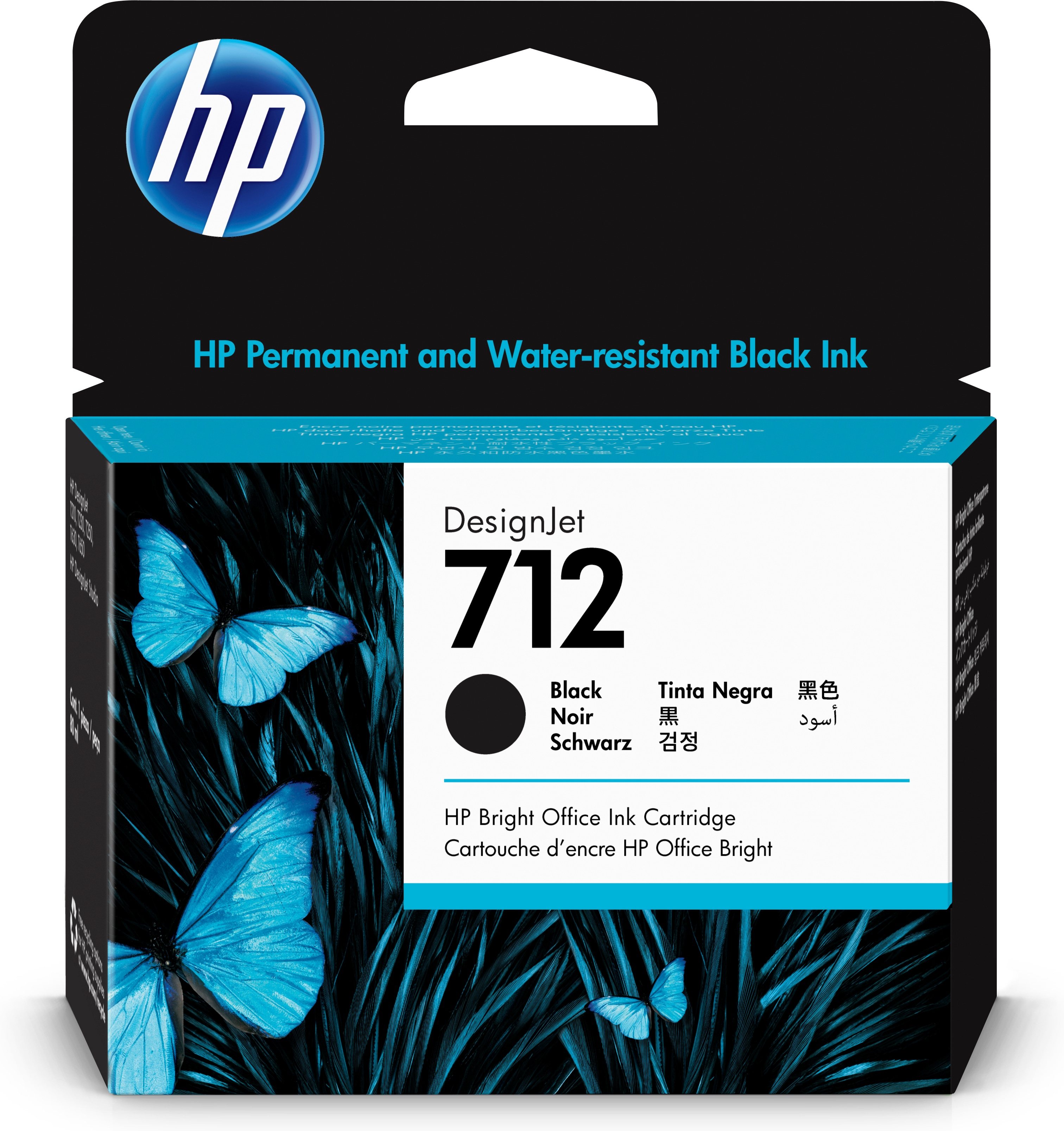 Tinta HP 712, 3ED71A, Negro 80ml CARHPD4940