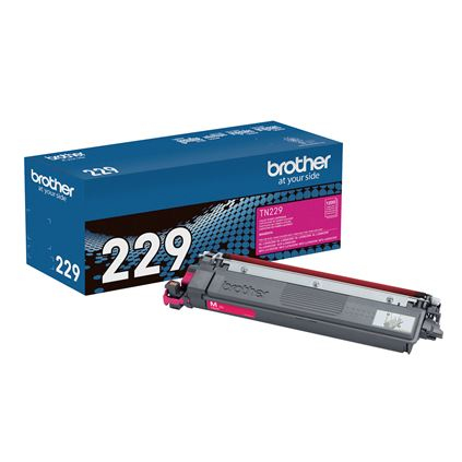 Toner Brother TN229M magenta, rendimiento aproximado hasta 1,200 páginas, compatible con DCPL3560CDW, MFCL3780CDW CARBRT4320