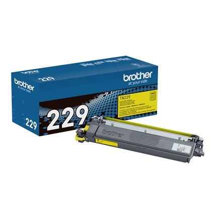 Toner Brother TN229Y amarillo, rendimiento aproximado hasta 1,200 páginas, compatible con DCPL3560CDW, MFCL3780CDW CARBRT4330