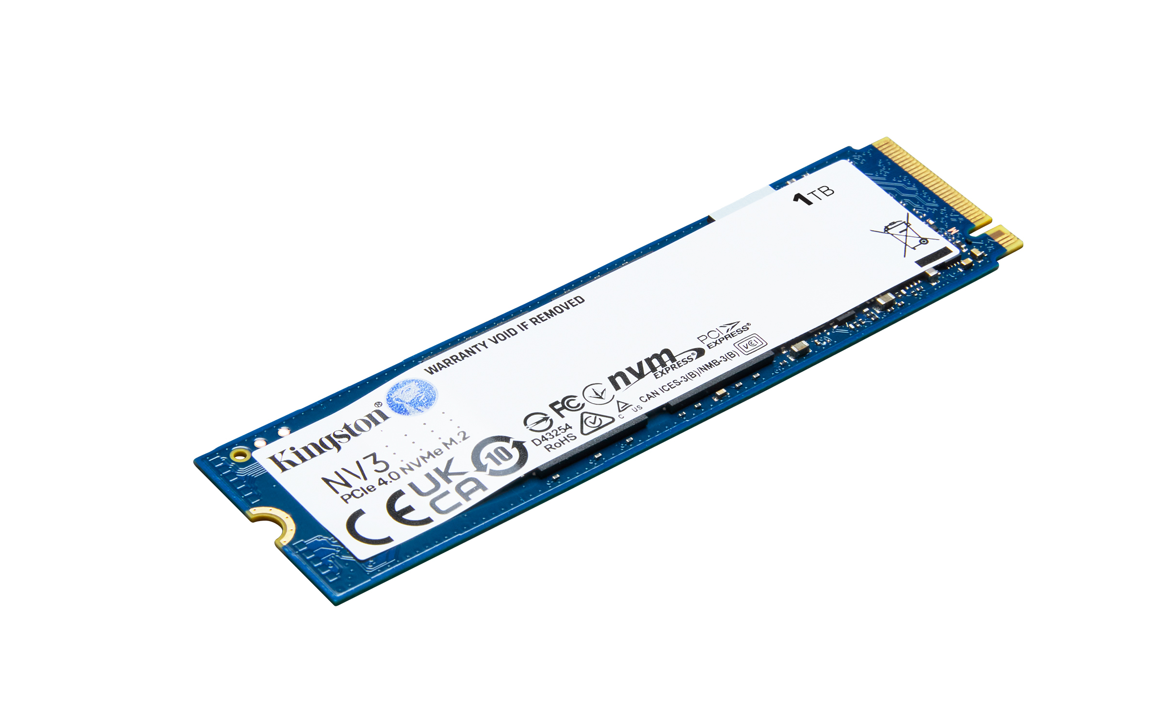 UNIDAD DE ESTADO SOLIDO KINGSTON NV3 1TB M.2 2280 NVME PCIE GEN 4X4 R.6000MB/S W.4000MB/S - Kingston Technology
