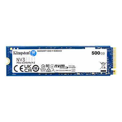 UNIDAD DE ESTADO SOLIDO KINGSTON NV3 500GB M.2 2280 NVME PCIE GEN 4X4 R.5000MB/S W.3000MB/S - Kingston Technology
