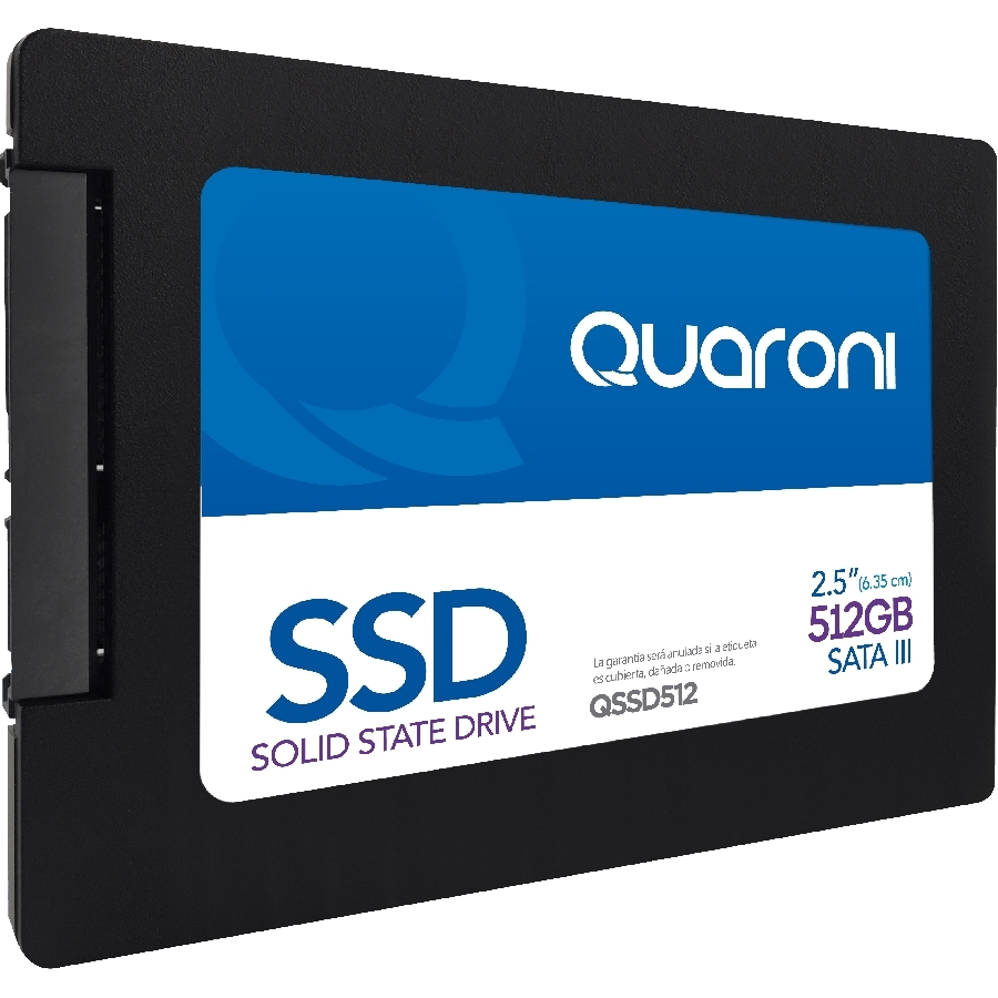 UNIDAD DE ESTADO SOLIDO SSD QUARONI 2.5 512GB / SATA3 / 6GB/S 7MM / LECT 540MB/S / ESCRIT 460MB/S. HD-3026