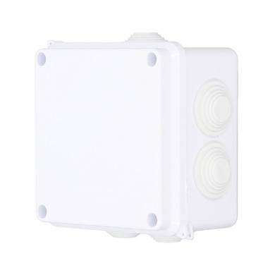 Caja Plástica 100X100X70 Sello de Goma IP65 BROBOTIX 6007112, Color Blanco