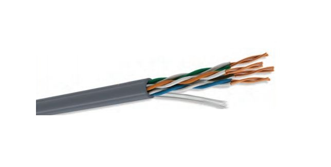 Cable UTP CAT5e para interior, 4 pares, 24 AWG, bobina de 305 mts, 100% cobre, color gris ACCCDM970