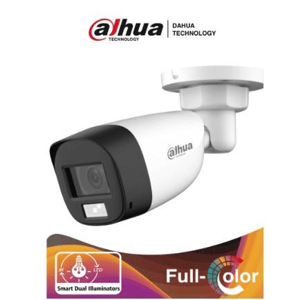 DAHUA HAC-HFW1500CL-IL-A - Camara Bullet de 5 Mp/ Dual Inteligente + FullColor/2.8mm/ 106°/ 20 Metros de IR y Luz Visible/ Micrófono Integrado/ IP67