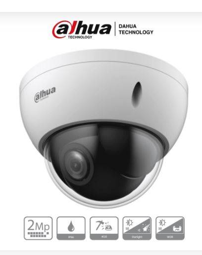 DAHUA SD22204DB-GC - Cámara PTZ Mini Domo Antivandálica de 2 Megapíxeles/ analógica / 4X de Zoom Óptico/ IP66/ IK10/ Starlight/ HLC/ 30FPS/ 3DNR