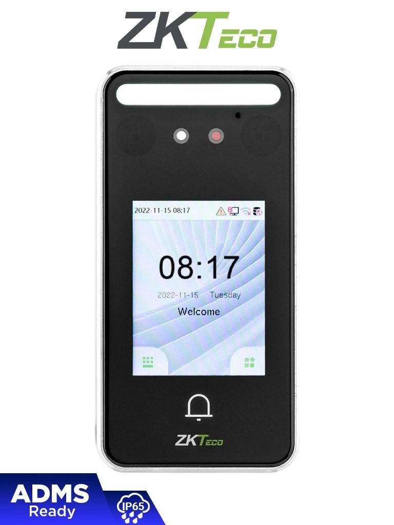 ZKTECO SpeedFaceV3LITE - Control de Acceso y Asistencia Visible Light Facial (500 Rostros), Tarjeta ID 125 (3000), 200,000 Eventos, IP65, TCP/IP