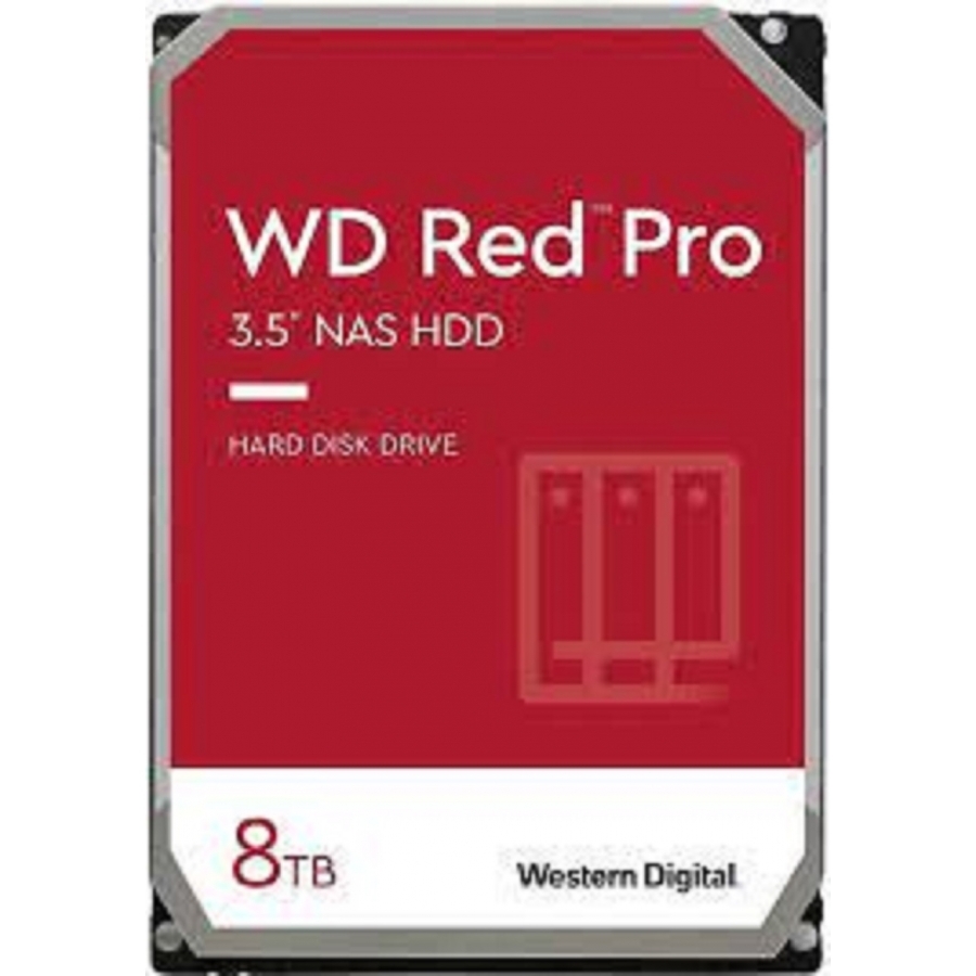 DISCO DURO INTERNO WD RED PRO 8TB 3.5 ESCRITORIO SATA3 6GB/S 512MB 7200RPM 24X7 HOTPLUG NAS 1-24 BAHIAS  WD8005FFBX HD-3122