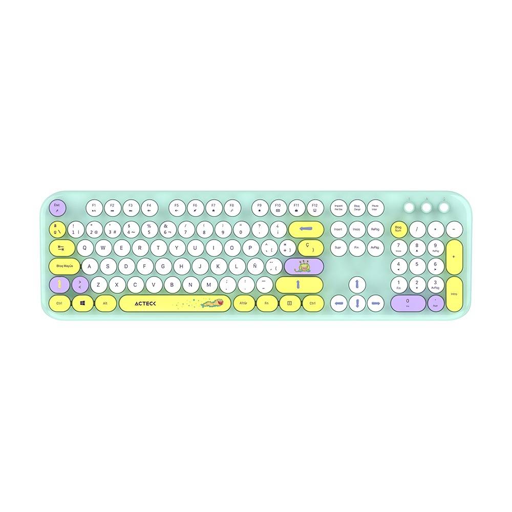 Kit Teclado y mouse Inalámbricos 2.4hz Creator Chic K-Colors MK485 Advanced Series Teclado Inalambrico Dongle 2.4Mhz, Rango 10m, 105 teclas KITACT1230