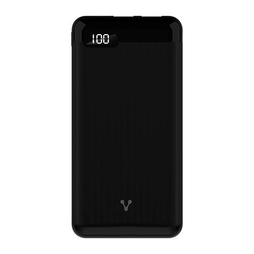 POWER BANK VORAGO PB-450 10000 mAh NEGRO USB Y TIPO C LCD