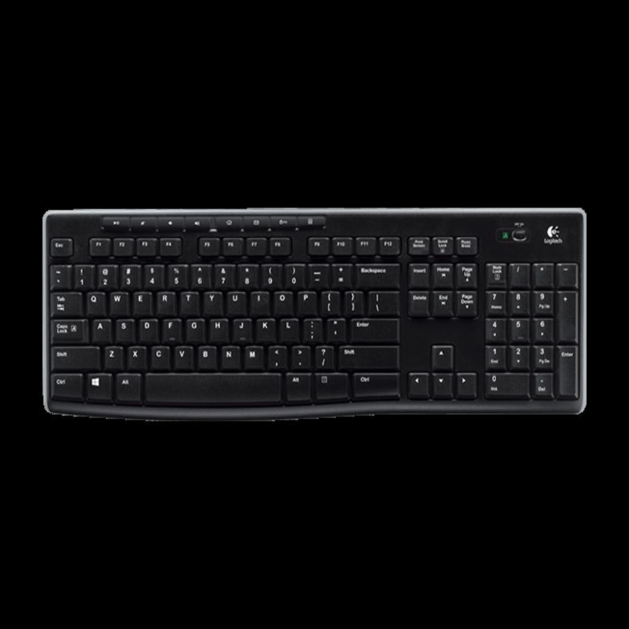 TECLADO LOGITECH K270 NEGRO MULTIMEDIA MINI RECEPTOR USB PC KB-455