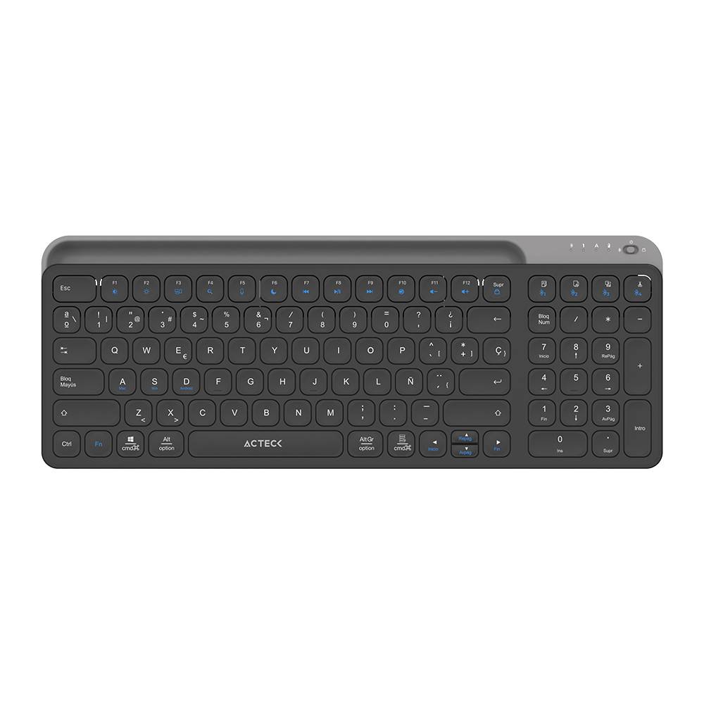 Teclado Inalámbrico Multidispositivos INSPIRE TREK TI747 AC-940108  Acteck Elite Series Bluetooth 5.1, Dongle 2.4 MHz TECACT260
