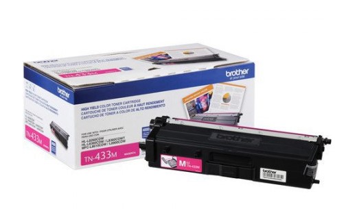 Tóner Brother TN433M magenta, rendimiento apróximado 4,000 páginas, compatible con MFCL8900CDW CARBRT3470