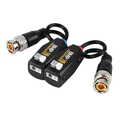 Par de Transceptores Pasivos,BNC CCTV VIDEO BALUN, soporta CVI/AHD/TVI/CVBS, Resolución de 720p a 8MP, UTP CAT5e, 6, 6e, c/TVS (supresor) BROBOTIX 6007471