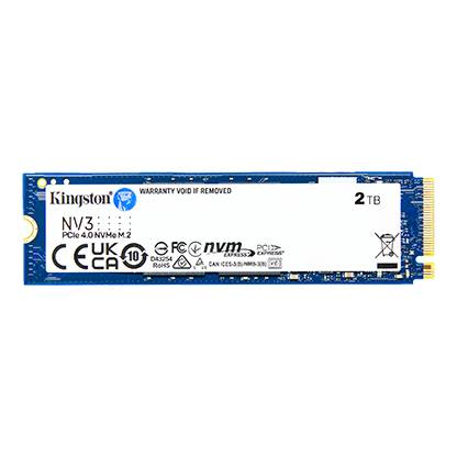 UNIDAD DE ESTADO SOLIDO KINGSTON NV3 2TB M.2 2280 NVME PCIE GEN 4X4 R.6000MB/S W.5000MB/S - Kingston Technology