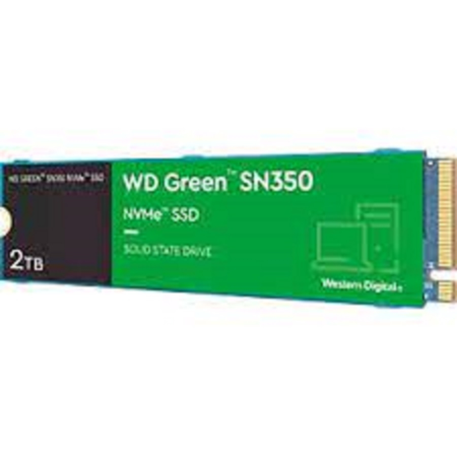 UNIDAD DE ESTADO SOLIDO SSD INTERNO WD GREEN SN350 2TB M.2 2280 NVME PCIE GEN3 LECT.3200MBS ESCRIT.3000MBS PC LAPTOP MINIPC WDS200T3G0C HD-3070
