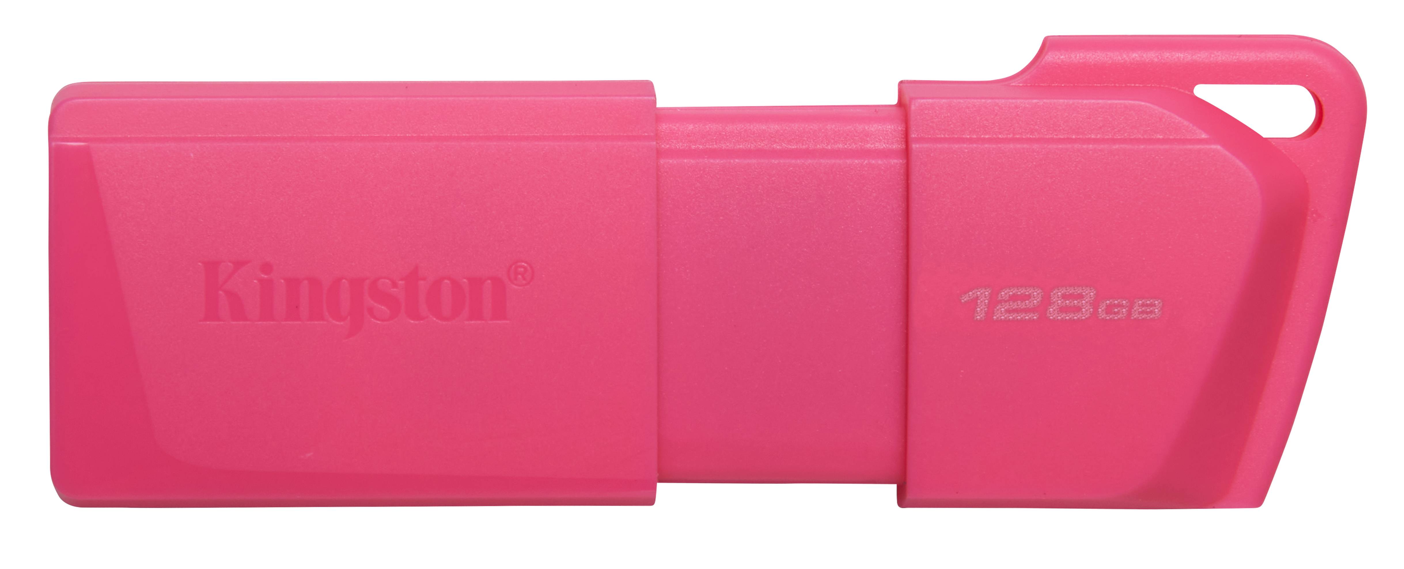MEMORIA USB KINGSTON DATATRAVELER EXODIA M 128GB 3.2 GEN 1 RETRÁCTIL ROSA NEON - Kingston Technology