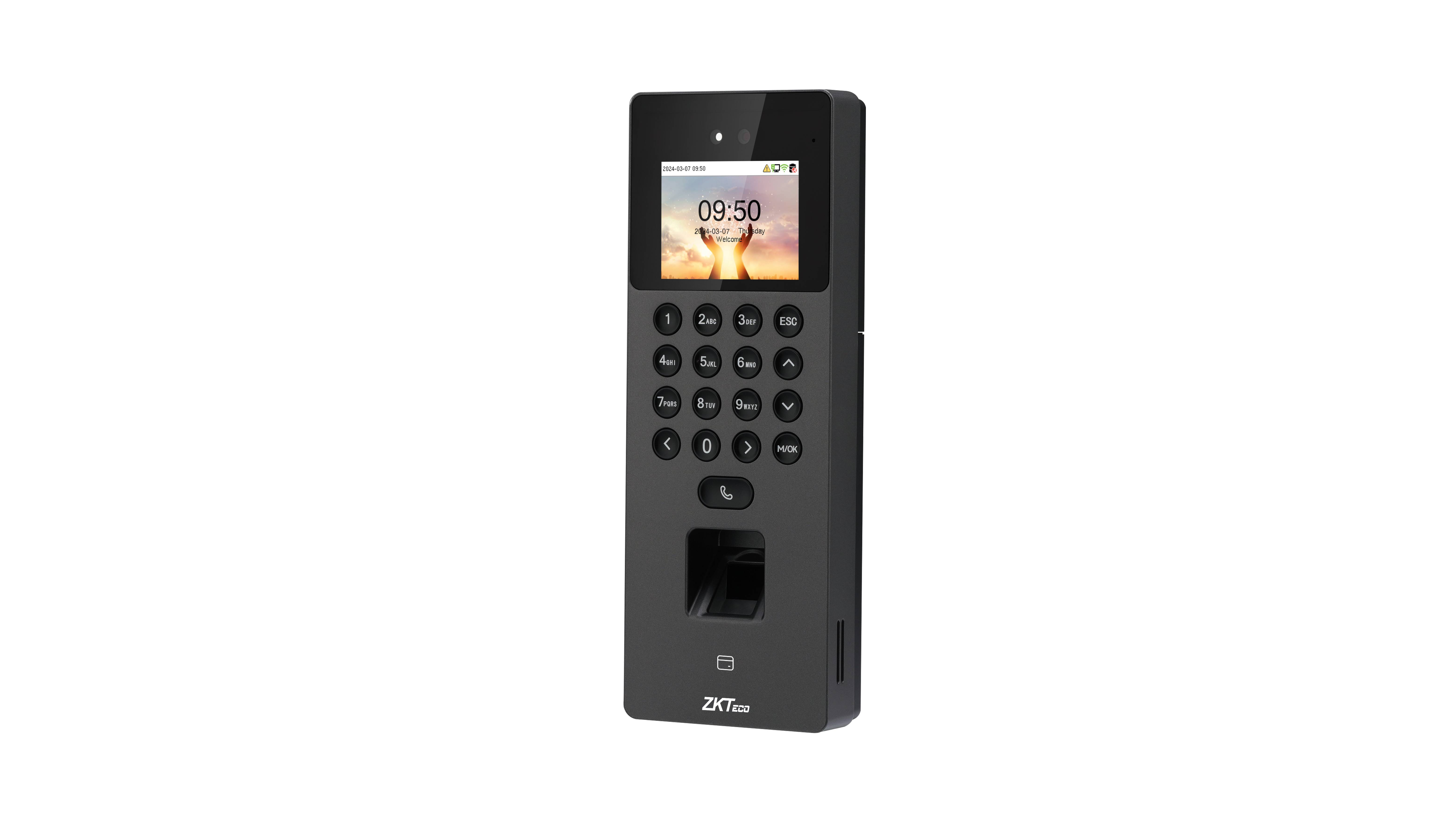 ZKTECO SenseFace2A - Control Acceso y Asistencia, Autenticación Facial 1500, Huella Digital 3000, Tarjeta ID 125 (3000), 150,000 Eventos,TCP/IP y WiFi