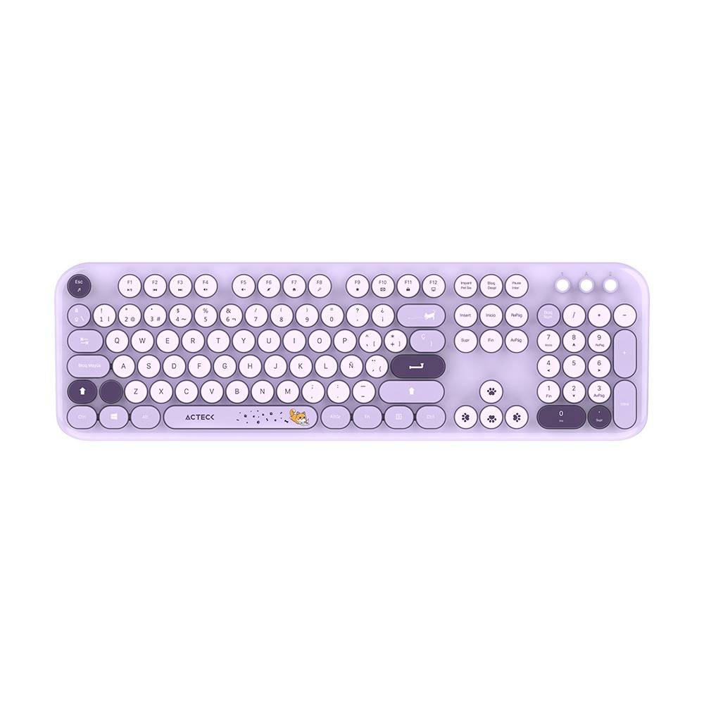 Kit Teclado y mouse Inalámbricos 2.4hz Creator Chic K-Colors MK485 Advanced Series Teclado Inalambrico Dongle 2.4Mhz, Rango 10m, 105 teclas KITACT1250