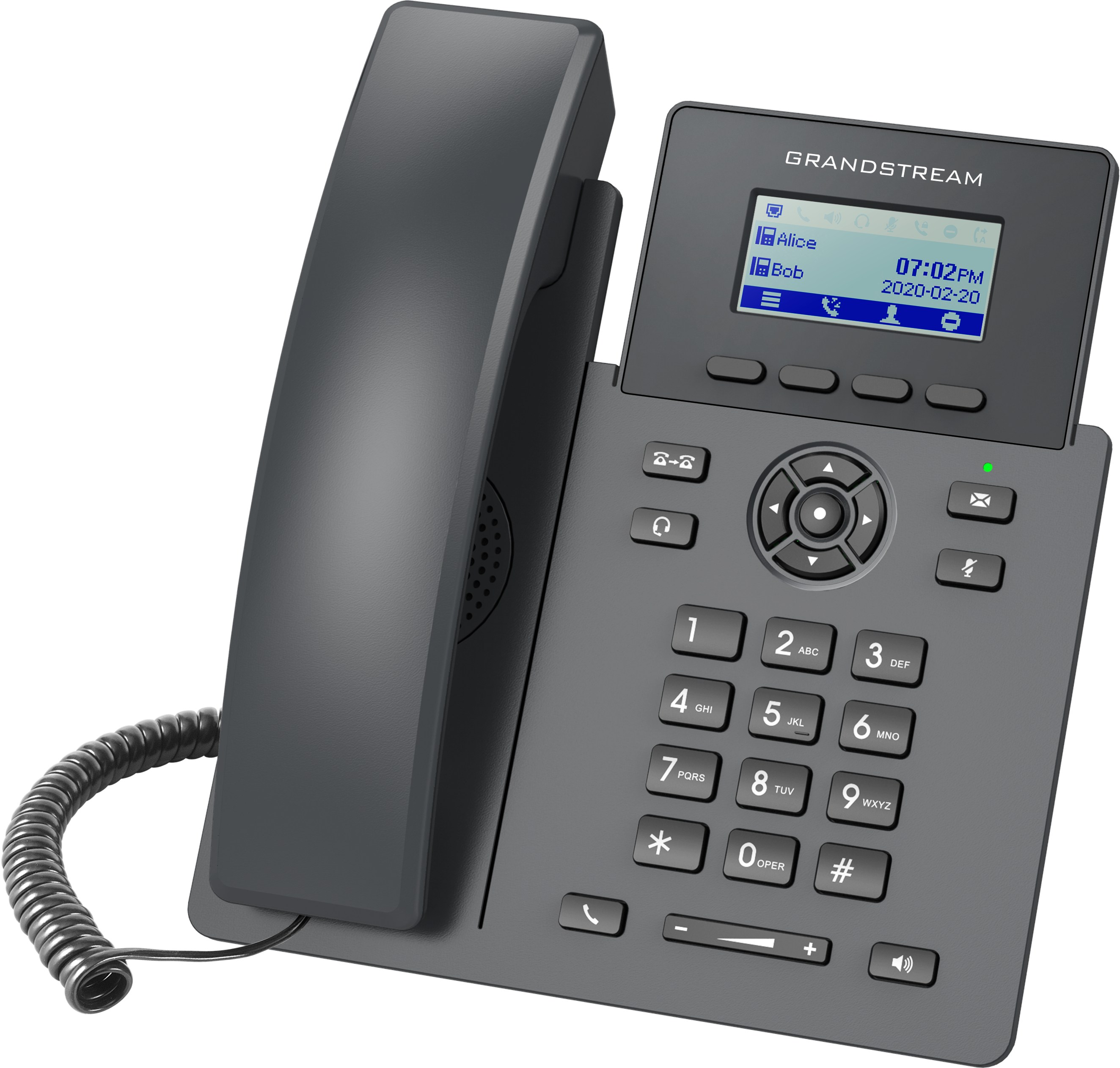 Teléfono IP de 2 líneas con 2 cuentas SIP, conferencia de 5 vías, Ethernet Sin Poe pero SI incluye su fuente de alimentación