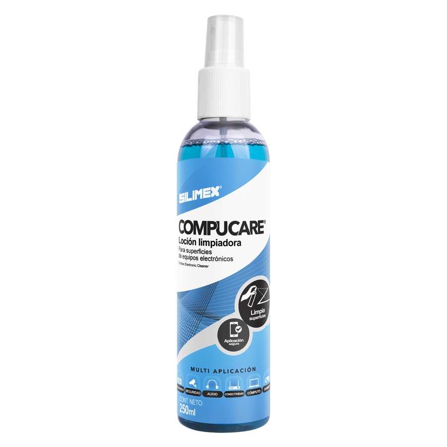 ATOMIZADOR COMPUCARE LOCION LIMPIADORA PARA SUPERFICIES DE EQUIPOS ELECTRONICOS SILIMEX 250 ML CN-496
