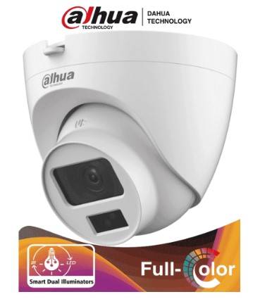 DAHUA HAC-HDW1500CLQ-IL-A - Camara Domo de 5 Mp/Dual Inteligente + FullColor/ 2.8 mm/ 106 Grados de Apertura/ 20 Metros de IR y Luz Visible/ Microfono