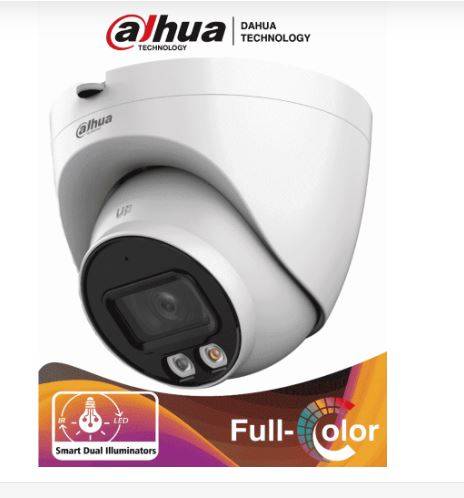 DAHUA IPC-HDW2449T-S-IL - Camara Domo IP de 4 Mp/ Dual Inteligente+Full Color/ WizS/ 2.8mm/ 95°/ Microfono/30 Mts/Metálica/Ranura MicroSD/WDR/PoE