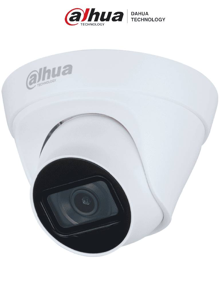 Camara DAHUA DH-IPC-HDW1230T1P-A-0280B-S6 - Cámara IP Domo 2MP con lente de 2.8 mm y ángulo de visión de 102 grados, micrófono integrado, IR de 30m, IP67,
