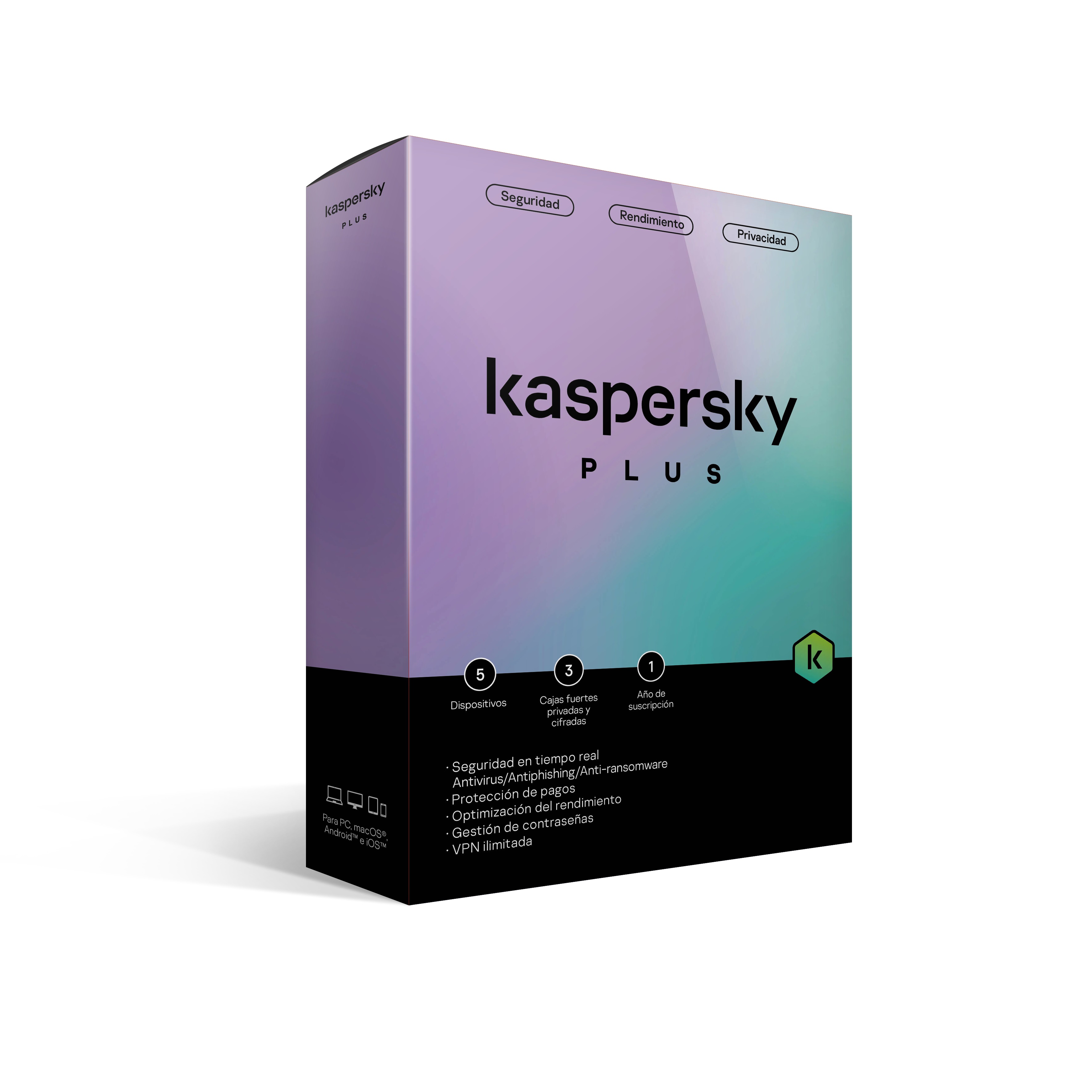 Kaspersky Plus 5 Dispositivos 1 Año (Internet Security) SOFKPS880