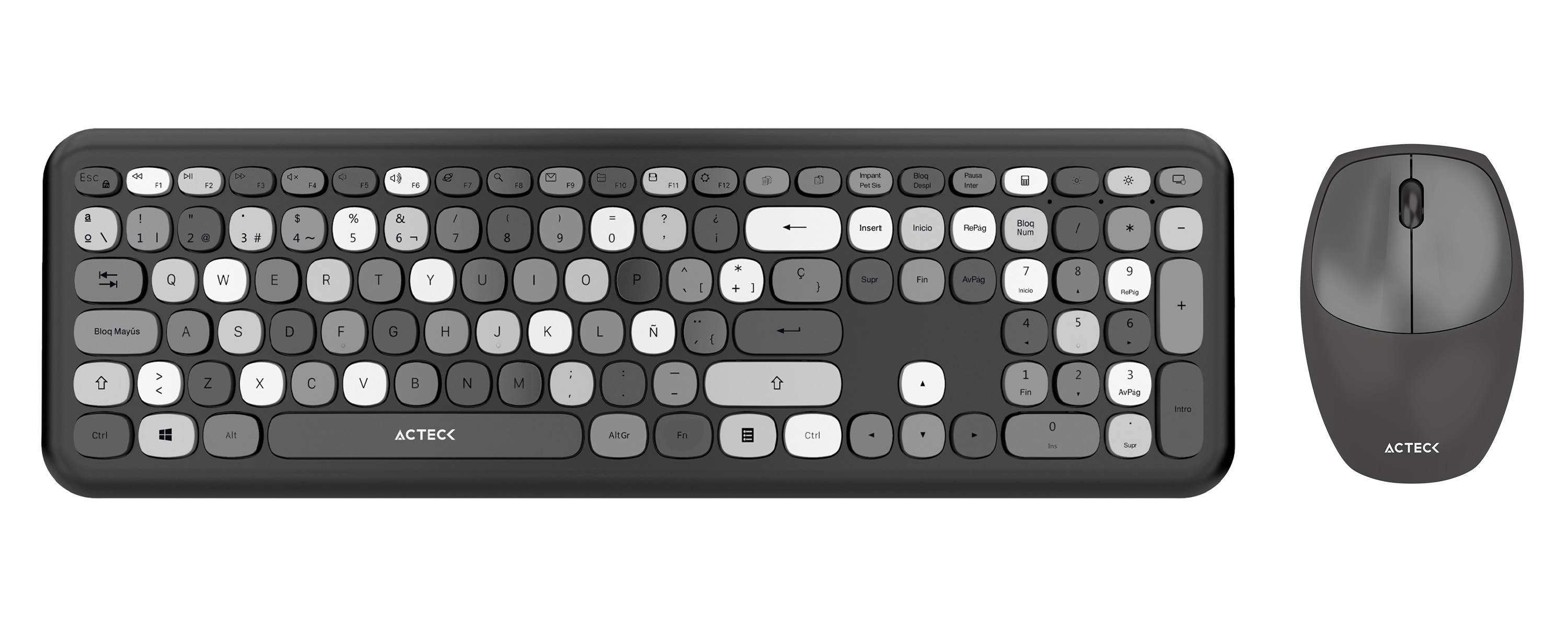 Kit Teclado y mouse Inalámbricos 2.4hz Creator Chic MK475 Advanced Series KITACT1070