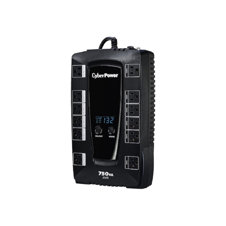 NO BREAK CYBERPOWER (AVRG750LCD) 760VA / 450 WATTS, INTERACTIVO, TORRE, PANTALLA LCD, 12 × NEMA 5-15R, 6 RESPALDO Y 6 SUPRESIÓN, 3 AÑOS INCLUYENDO BATERÍA. FR-1153