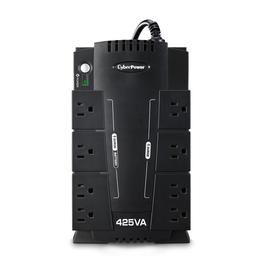 NO BREAK CYBERPOWER (CP425SLG) STANDBY 425VA / 255 W, 8 X NEMA 5-15R, (4 RESPALDO Y 4 SUPRESIÓN) 3 AÑOS DE GARANTÍA INCLUYENDO BATERÍA. FR-436