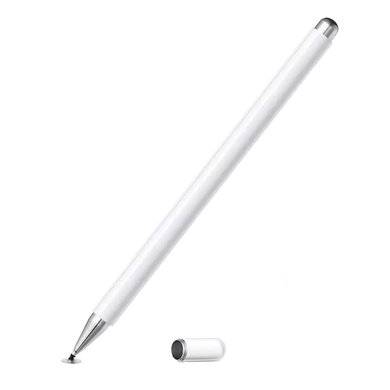 Lápiz-Pluma Stylus Capacitiva, para Tableta, Celular, Pantallas Touch, Universal, Blanca, 6007174, BROBOTIX