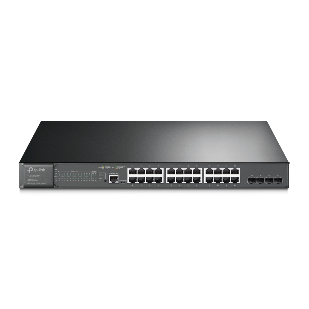 SWITCH POE  TP-LINK   SG3428MP ( TL-SG3428MP ), Negro, 24