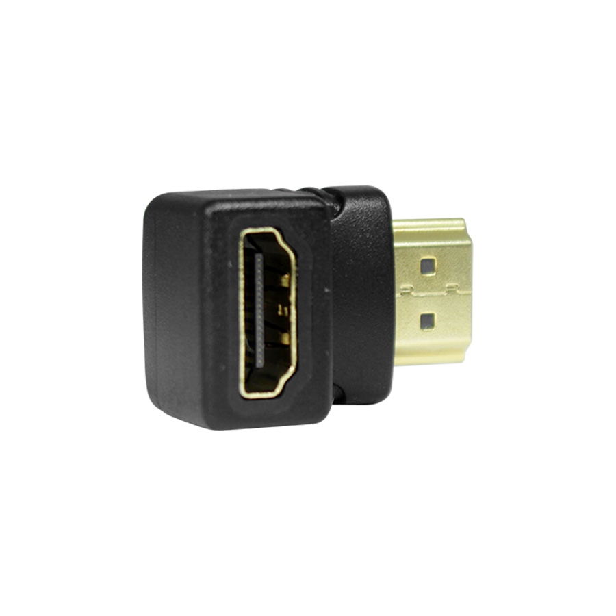 ADAPTADOR GHIA CODO HDMI MACHO A HDMI HEMBRA / ANGULO DE 90 GRADOS AC-7588 - GHIA