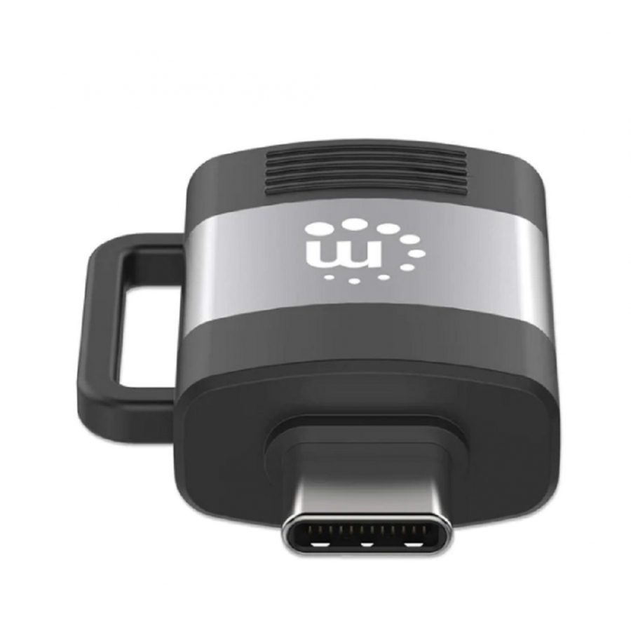 ADAPTADOR,MANHATTAN,356312, USB-C V3.2 GEN1, CM-AH, 5GBPS 3A, ALUMINIO GRIS ESPACIAL/NEGRO AC-10835 - MANHATTAN