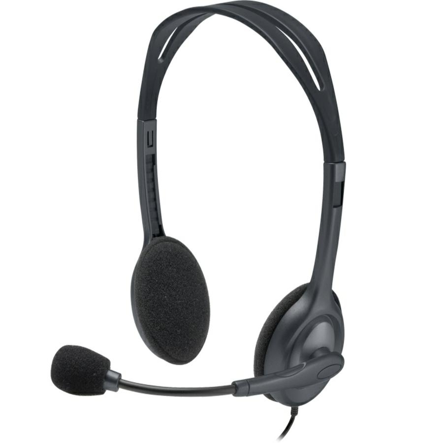 AUDIFONOS DIADEMA LOGITECH H111 JACK 3.5 MM GRIS SPK-1183 - LOGITECH