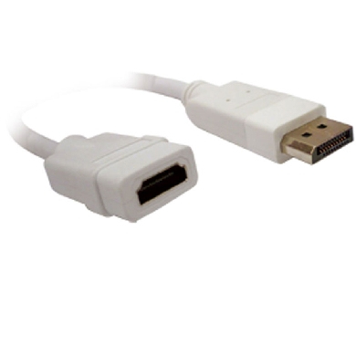 Adaptador Displayport a HDMI BROBOTIX , DisplayPort, HDMI, Color blanco - BROBOTIX