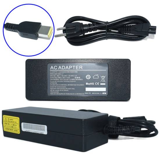 Cargador / Adaptador para Laptop AC-Lenovo-Cuadrada GENERICO de 65W 20V/3.25A - GENERICO