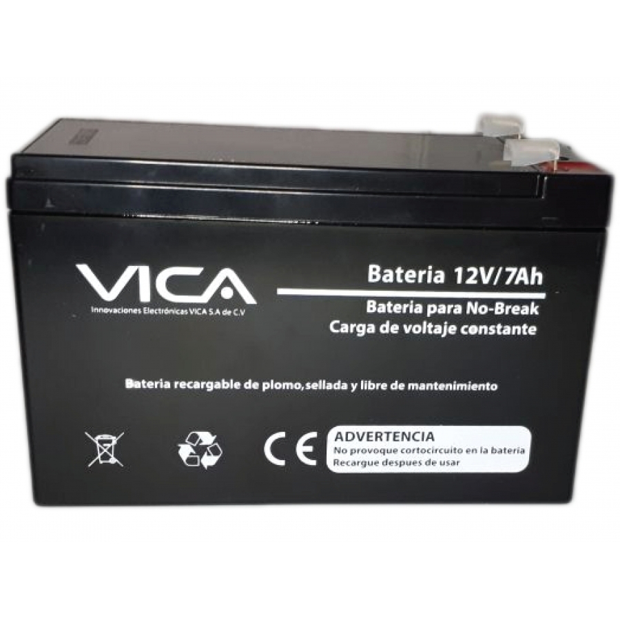 BATERIA DE REEMPLAZO VICA 12V 7AH, GENERICA PARA EL 80 DE LOS NO BREAK DE OTRAS MARCAS FR-1162 - VICA