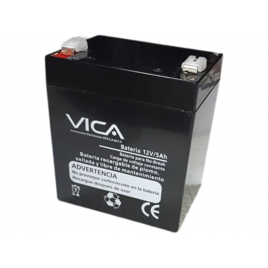 BATERIA DE REMPLAZO 12V 5AH VICA, GENERICA COMPATIBLE CON EL 80% DE  NO BREAKS  DE OTRAS MARCAS FR-1387 - VICA