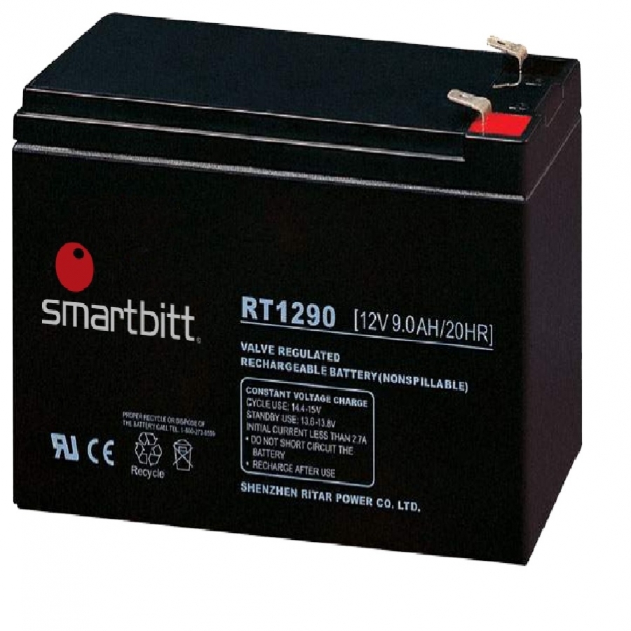 BATERIA SMARTBITT 12V/9AH COMPATIBLE CON SBNB750, SBNB900LCD, SBNB1000, SBNB1200, SBNB2200PROII Y SBNB3200PROII FR-1282 - SMARTBITT