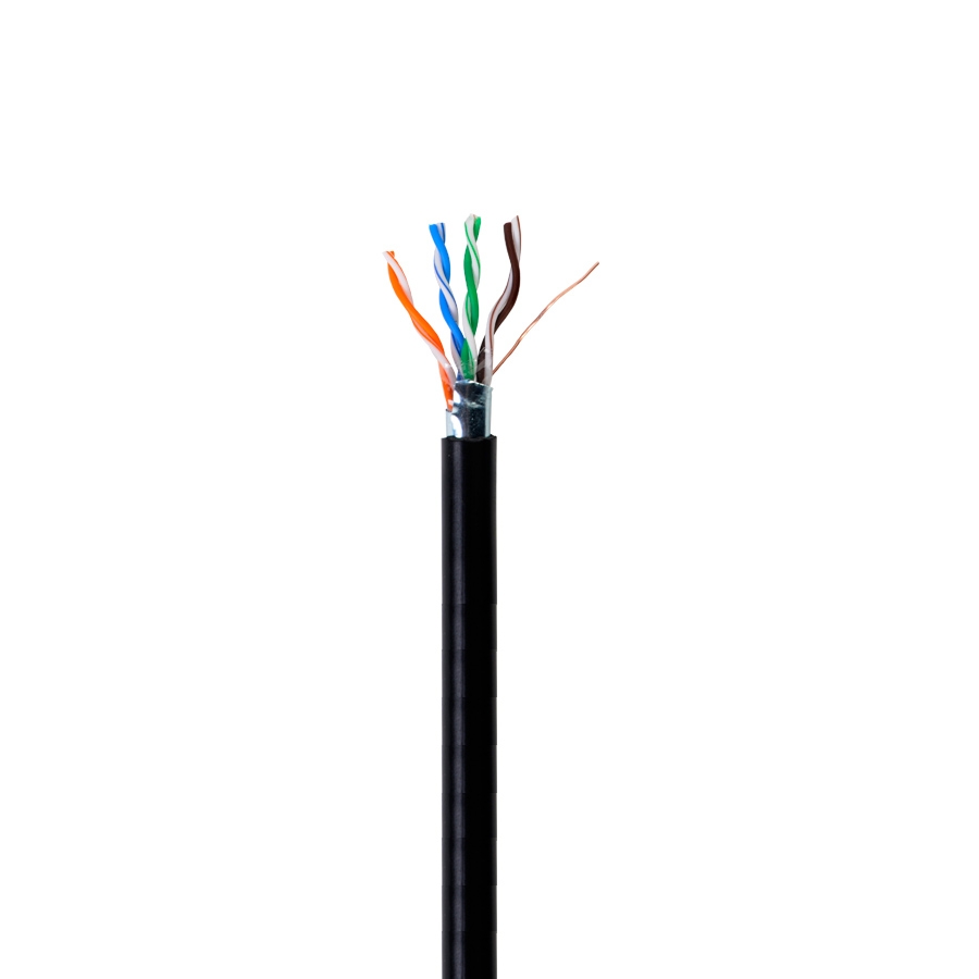 BOBINA DE CABLE EXTERIOR/INTERIOR CONDUMEX CAT5E UTP SIN GEL 100% COBRE 24 AWG 305 MTS COLOR NEGRO CB-862 - CONDUMEX
