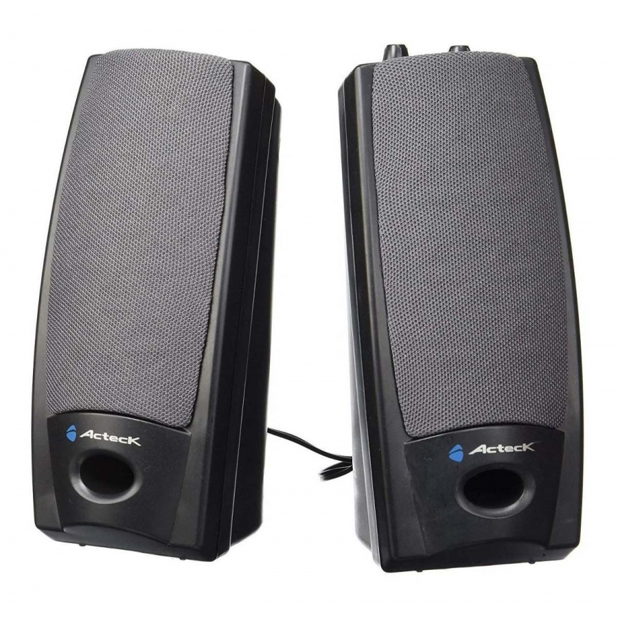 BOCINAS ACTECK AX-2500 / ALAMBRICA / CONECTOR 3.5 MM / SONIDO ESTEREO 2.0 / 3 W / NEGRO / AUBO-014 SPK-120 - ACTECK