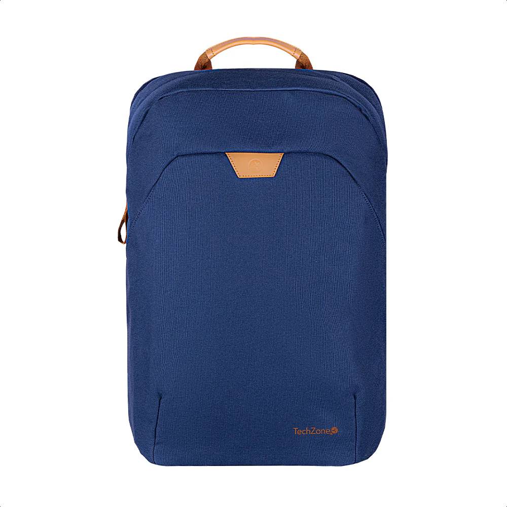 Backpack  ECO HERO Techzone de 15.6 , 2 compartimientos, 1 acolchado para laptop, color Azul, GARANTIA LIMITADA DE POR VIDA. MALTCH200 - TECHZONE