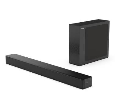 Barra de Sonido Hisense HS2100, Subwoofer Bluetooth. Canales 2.1 AUDHSE050 - Hisense