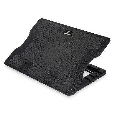 Base Enfriadora, luz led, 5 ángulos ajustables, 9 a 17 Pulgadas, Negro, BROBOTIX 917140 - BROBOTIX