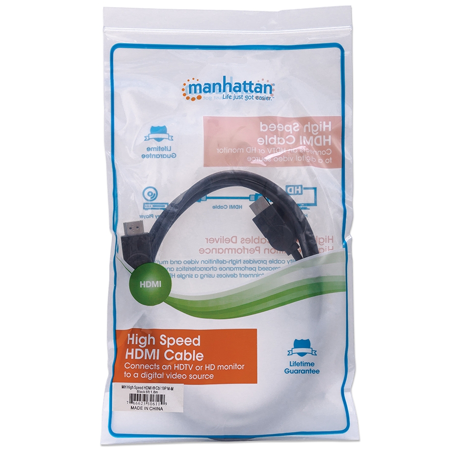 CABLE HDMI,MANHATTAN,306119, 1.3 M-M  1.8M BOLSA CB-166 - MANHATTAN